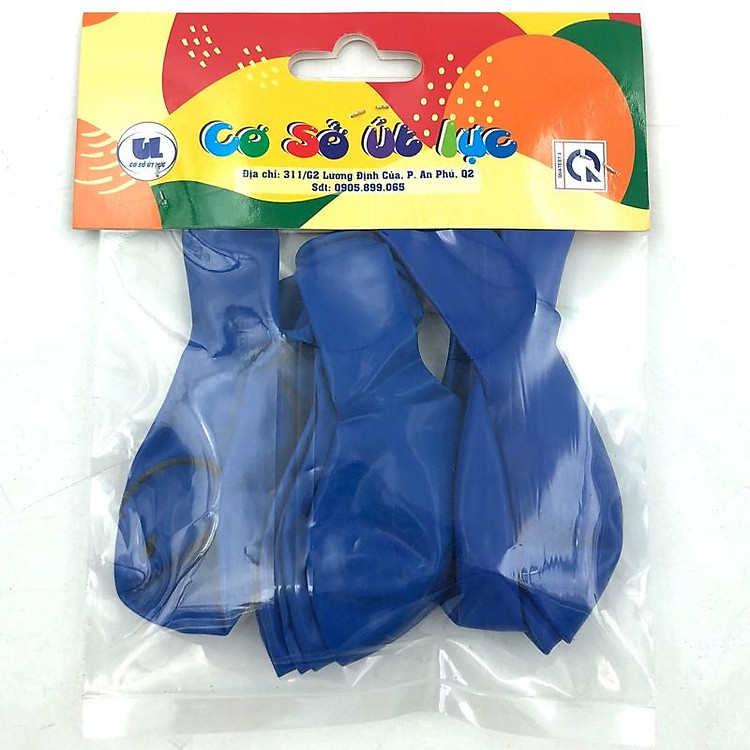 Bóng Mặt Cười Một Màu (8 cái) - Xanh Dương - Ảnh 3