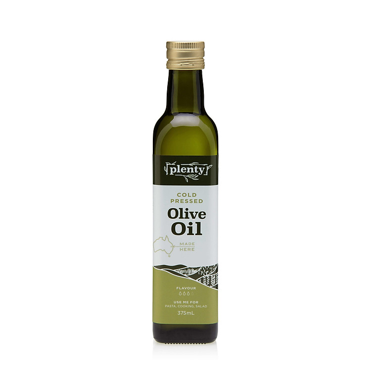 Dầu olive ép lạnh - olive oil Plenty Foods Chai 375ml