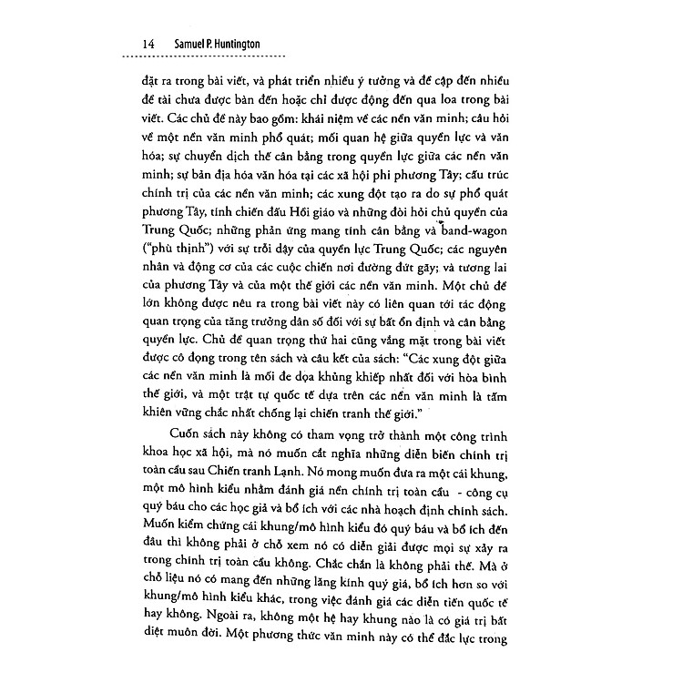 Sự Va Chạm Giữa Các Nền Văn Minh Và Sự Tái Lập Trật Tự Thế Giới (Tái Bản 2023) - Ảnh 5
