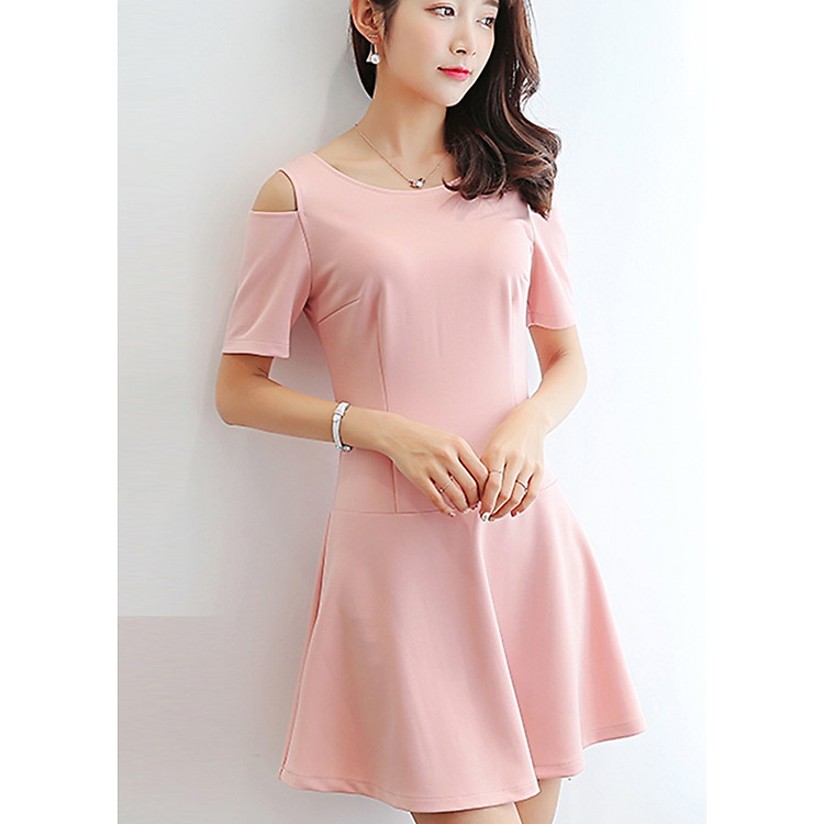 Đầm công sở đuôi cá hở vai DCS05
