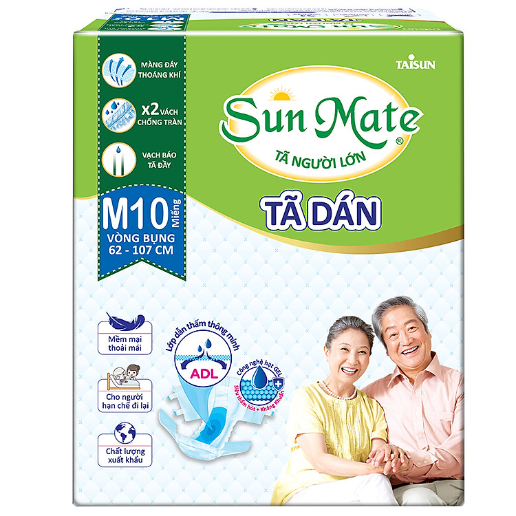 Combo 2 Tã Dán Lớn SunMate Size M Chính hãng Tiết kiệm - Hình ảnh 5