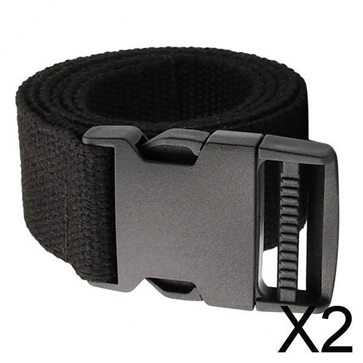 2xOutdoor Breathable Men Waist Belt Quick Release Buckle Black