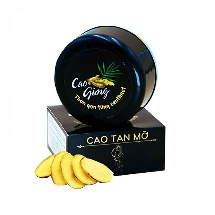 Kem tan mỡ cao gừng hộp 200g tặng kèm thước dây đo vòng bụng