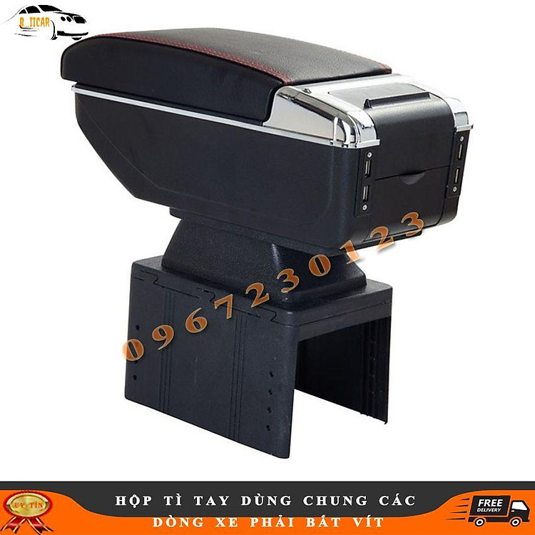 Hộp Tỳ Tay Xe Dùng Chung Cho Các Loại Xe Ô TÔ 7 Cổng USB