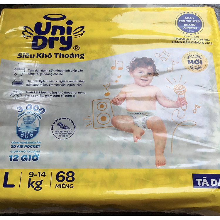 Tã dán Unidry L68 cho bé 9-14kg Chính hãng Ưu đãi - Hình ảnh 2