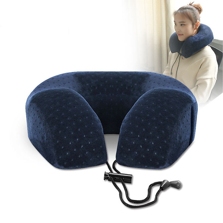 Gối tựa cổ chữ U cao su non chống mỏi cổ - Hàng Cao Cấp