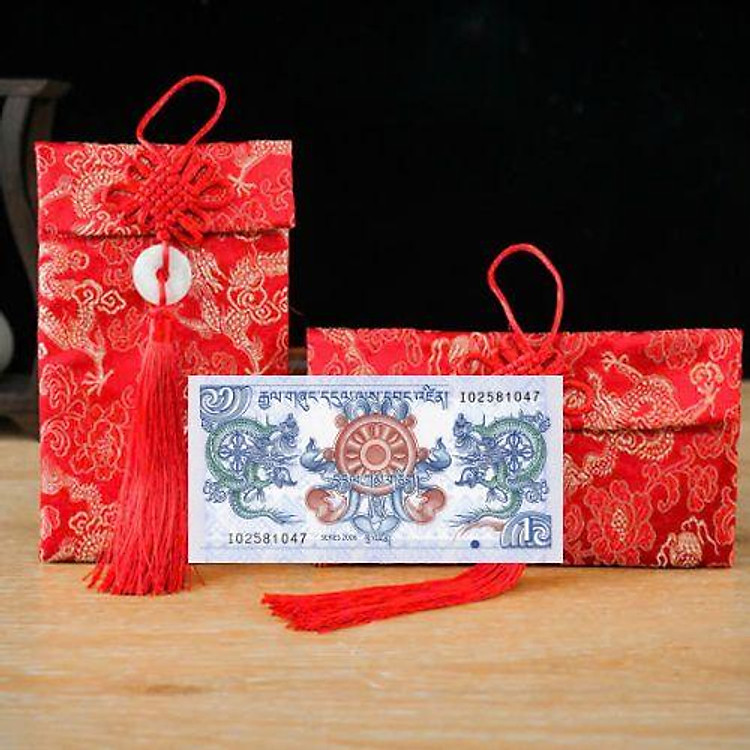 Túi gấm con Rồng màu xanh loại 1