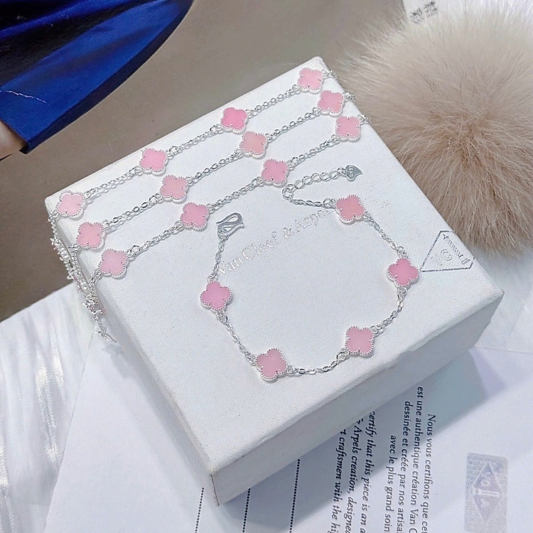 Lắc Tay Bạc 925 Cỏ 4 Lá May Mắn Màu Phong Thủy BẠC HIỂU MINH LTU661