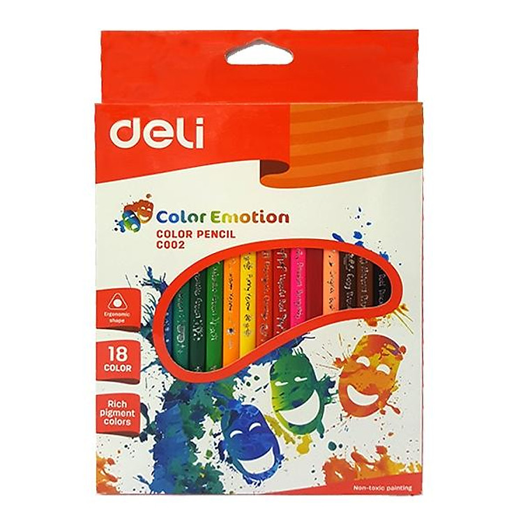 Bút Chì Gỗ Deli C00210 (18 màu)