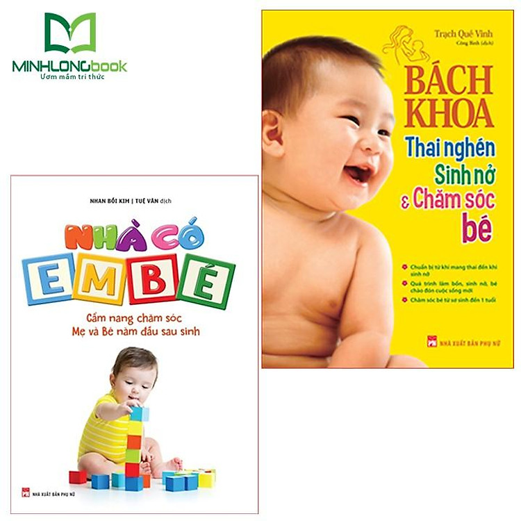 Sách - Combo: Bách khoa thai nghén sinh nở và chăm sóc em bé + Nhà có em bé