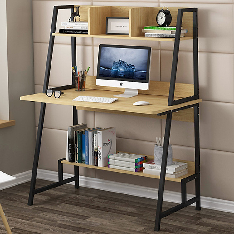 Bàn làm việc kèm giá để sách