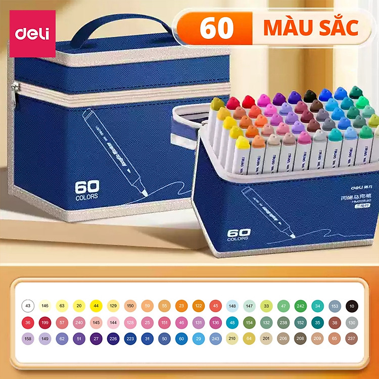 Bút Màu Acrylic Marker Deli (12 màu) - Ảnh 7