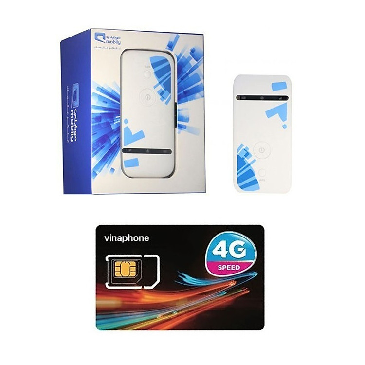 Bộ Phát WiFi Từ Sim 3G/4G ZTE MF65 Tốc Độ 21.6Mbps, Tặng Kèm Sim Vinaphone 1 năm không phải nạp tiền (Hàng Nhập Khẩu)