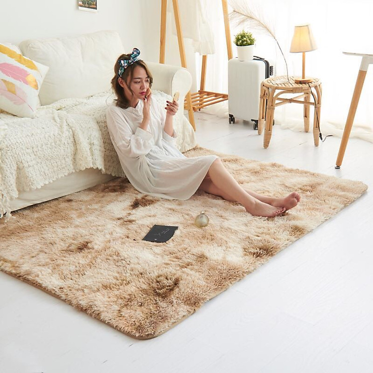 THẢM LÔNG TRẢI SÀN TRANG TRÍ MÀU LOANG KÍCH CỠ 1M6X2M