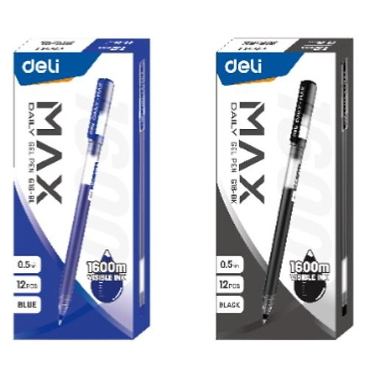 Bút gel Deli EG16 (0.5mm, mực xanh) - Ảnh 2