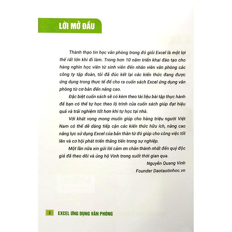 Excel Ứng Dụng Văn Phòng - Từ Cơ Bản Đến Nâng Cao (Tái Bản 2023) - Ảnh 2