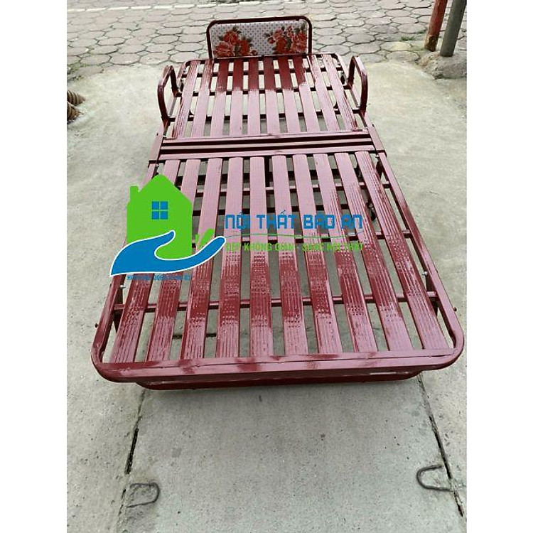 Giường sắt xếp di động kích thước 1mx2m và 1m2x2m