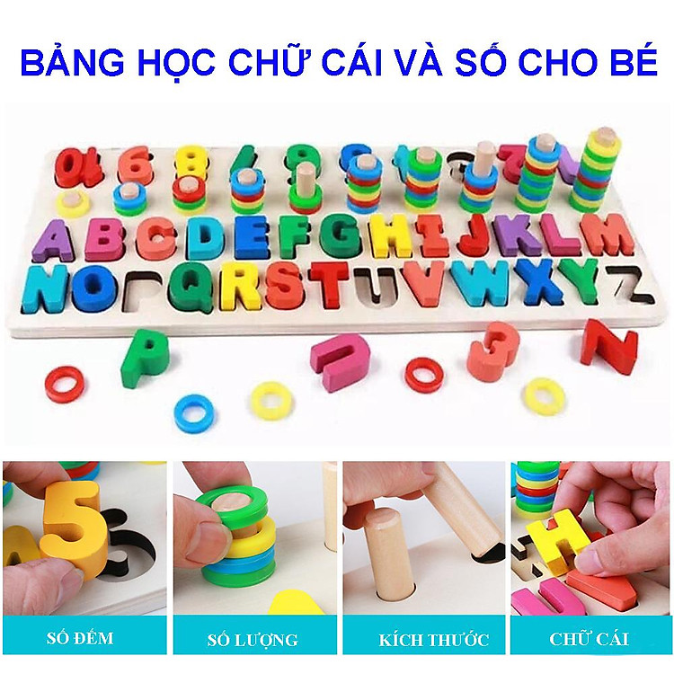 Đồ chơi bảng chữ cái gỗ cho bé Chính hãng Ưu đãi - Hình ảnh 3