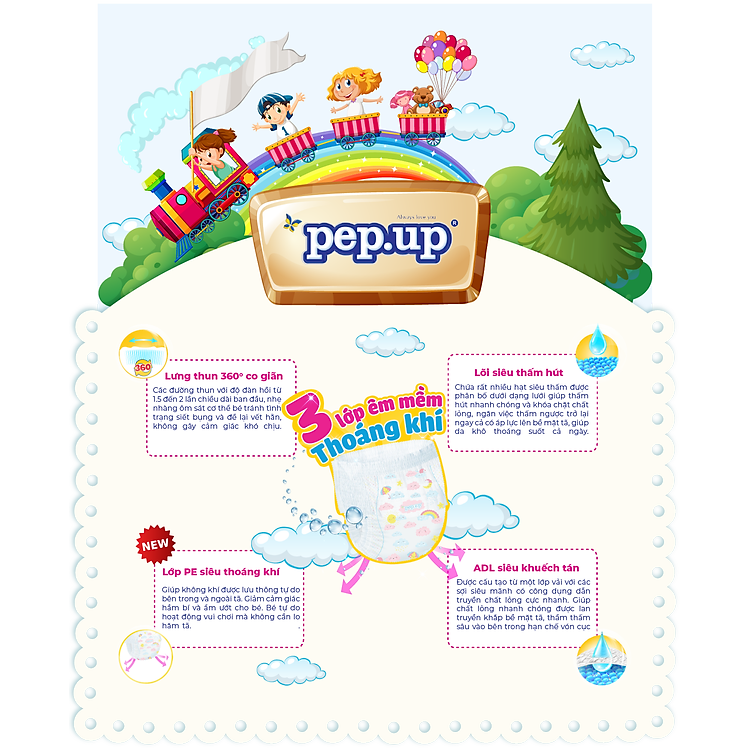 Combo 2 Gói Tã Pep.up Size L Ưu đãi - Hình ảnh 2