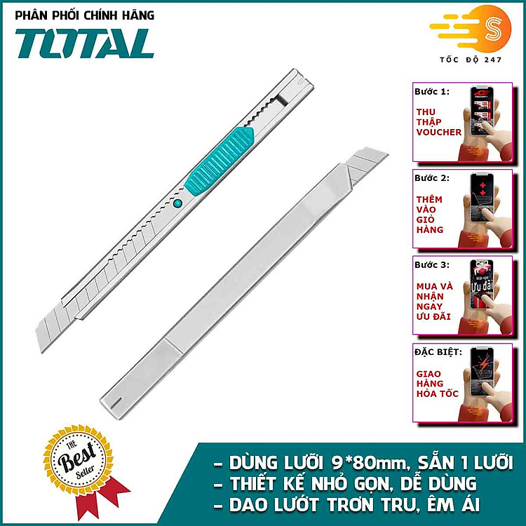 Dao rọc giấy TOTAL THT5110916 (130mm)