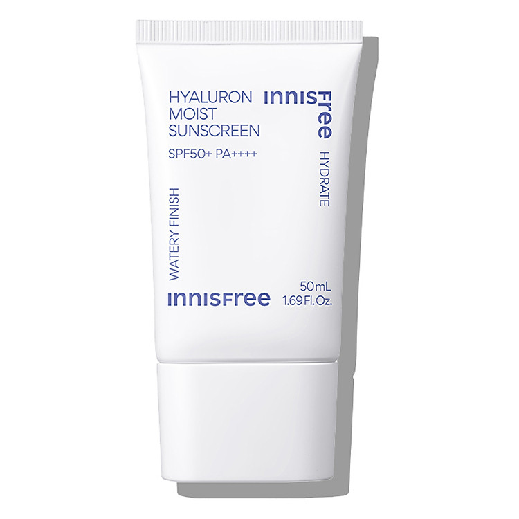 Kem chống nắng dưỡng ẩm & cải thiện nếp nhăn innisfree Hyaluron Moist Sunscreen Essence Texture SPF50+ PA++++ 50 mL