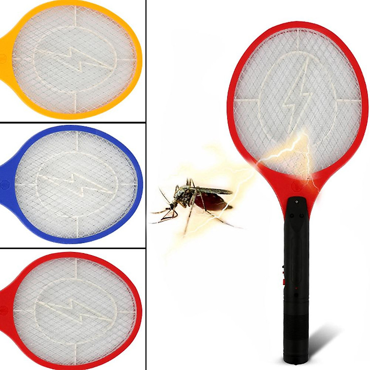 Cordless Rechargeable Electric Fly Swatter Mosquito Insect Racket Bug Zapper (US Plug)