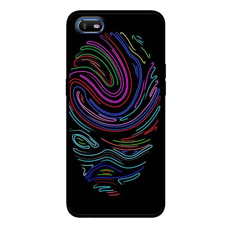 Ốp Lưng in cho Oppo A1K Mẫu Vân Tay Neon - Hàng Chính Hãng