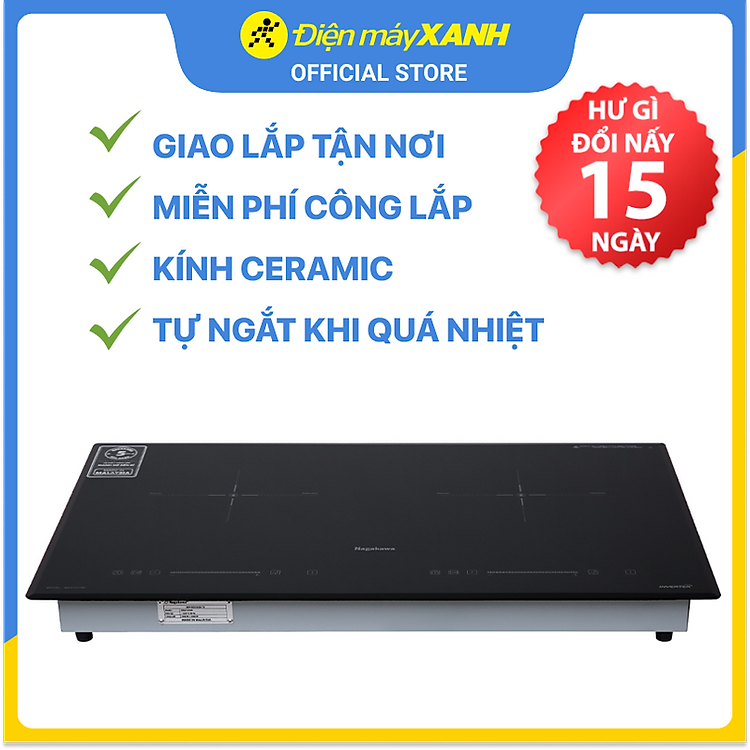 Bếp từ đôi lắp âm Nagakawa NAG1213M - Hàng chính hãng