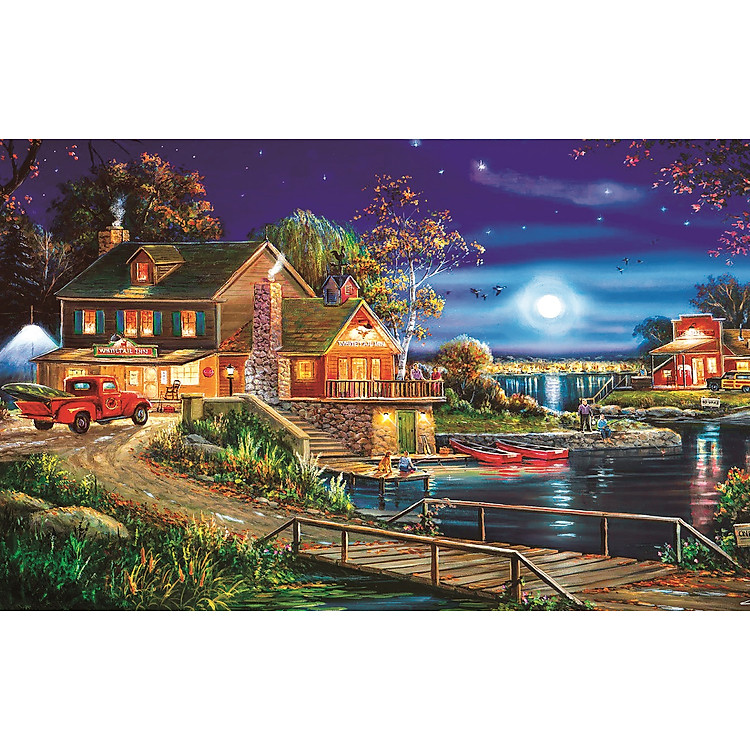 Bộ tranh xếp hình 1000 mảnh Đêm Thu Chính hãng Giá rẻ - Hình ảnh 2