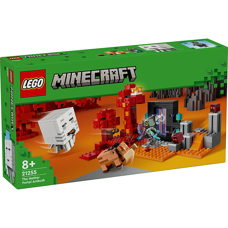 LEGO MINECRAFT 21255 Cuộc phục kích Nether Chính hãng Giá tốt - Hình ảnh 2