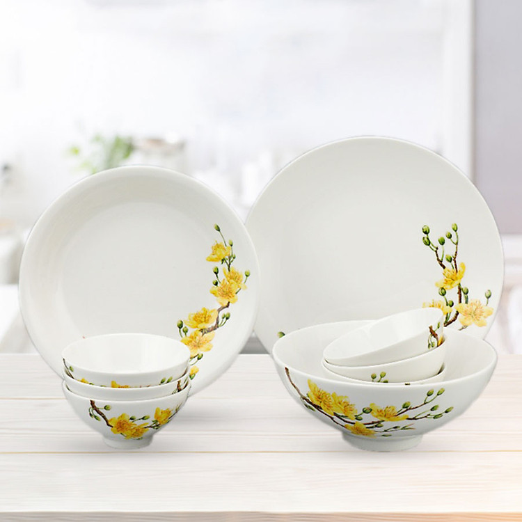 Bộ Bàn Ăn 9 Sản Phẩm Daisy IFP Minh Long 460928409 - Hoàng Mai