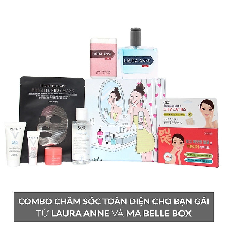 Combo Dưỡng Trắng Và Dưỡng Ẩm Toàn Diện Cho Bạn Gái Từ Laura Anne Và Ma Belle Box