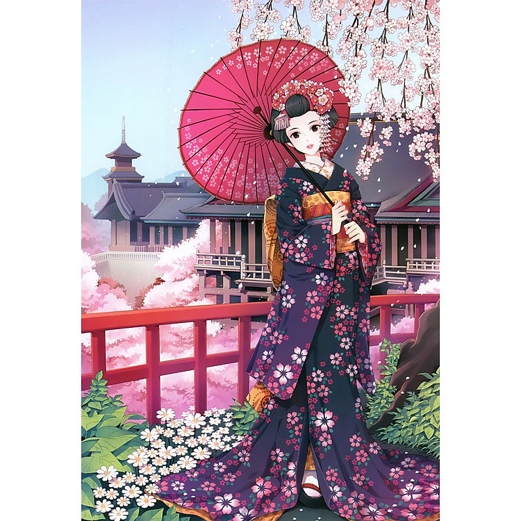 Bộ tranh jigsaw puzzle Kimono 330 mảnh Chính hãng Ưu đãi - Hình ảnh 2