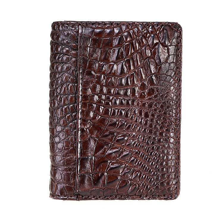 Ví Nam Da Cá Sấu Cao Cấp DuA0TCK1 + Tặng kèm móc khóa bàn chân da cá sấu, hộp đựng quà sang trọng