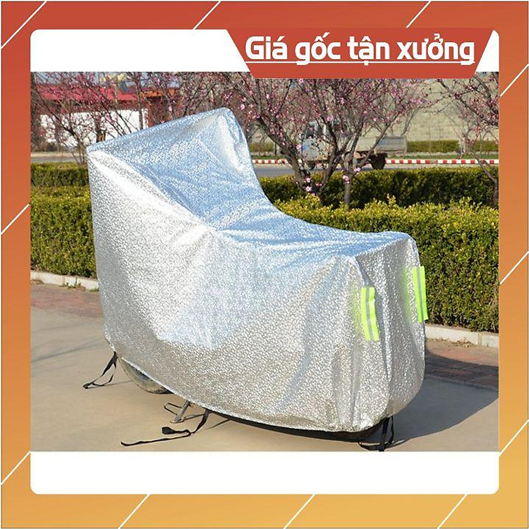 Bạt phủ xe máy chất lượng tốt, chống mưa nắng, bụi bẩn, vải dù pha nilon chống thấm tuyệt đối, áo trùm cả xe