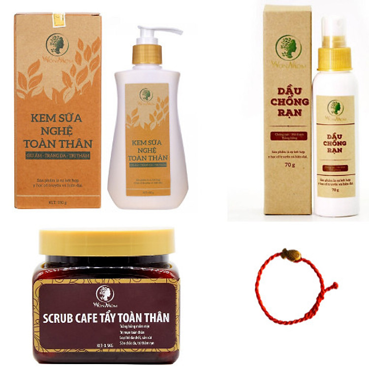 Bộ Phòng Thâm Rạn, Dưỡng Trắng Toàn Thân Wonmom - Tặng Kèm Vòng Chỉ Đỏ May Mắn Cho Bé Yêu