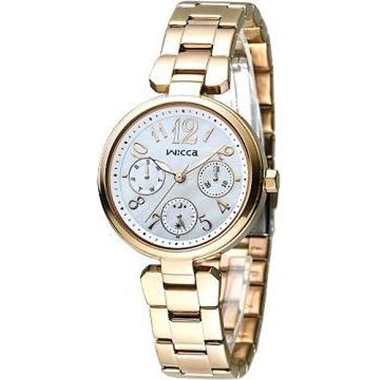 Đồng hồ đeo tay nữ thời thượng màu vàng CITIZEN Wicca - Rose Gold( BH7-423-11)