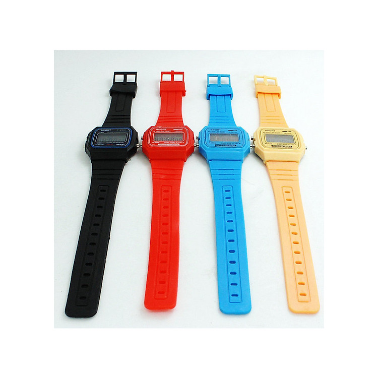 Đồng Hồ Điện Tử Unisex Dây Nhựa Dẻo Phối Theo Đồ Rất Đẹp DH11