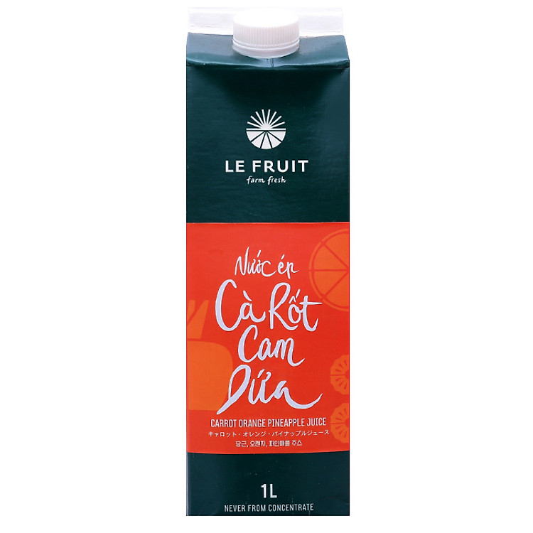 Nước Ép Cà rốt, Cam, Dứa Le Fruit (1L)