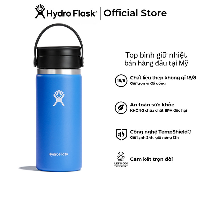 Bình giữ nhiệt cà phê Hydro Flask 16 oz Wide Flex Sip Lid có nắp Flex Sip - Hàng chính hãng(Season 2024)