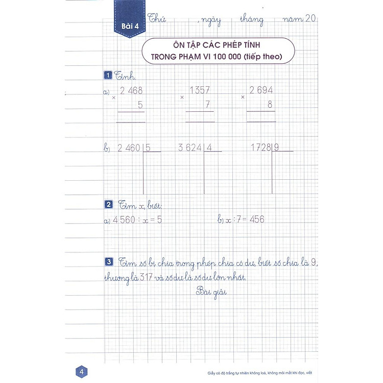 Vở Ô Li Bài Tập Toán 4 - Quyển 1 - Ảnh 7