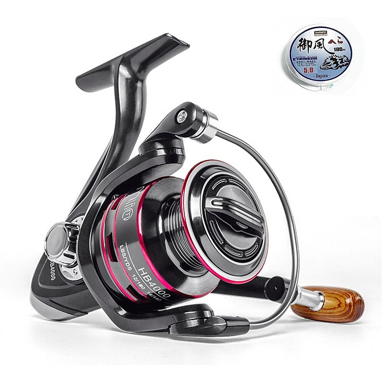 Máy câu cá - Máy đứng - HB6000 - Máy 3000 chất liệu kim loại cao cấp - Tặng kèm cước MCH05