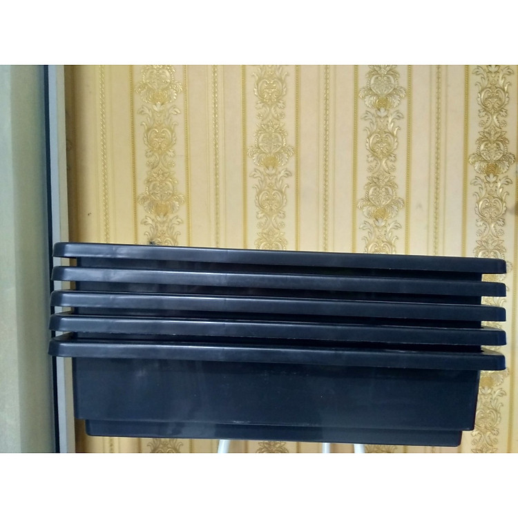 Combo 5 chậu trồng rau thông minh 2 đáy kích cỡ 67x43x15 cm