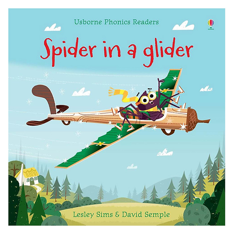 Sách Usborne Phonics Readers: Spider In A Glider