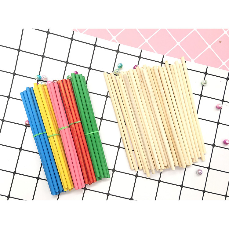 Que kem gỗ tròn bịch 50 que