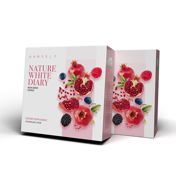 (NEW) Hanvely Viên Uống Trắng Da Nature White Diary 3 Blister Pack Hàn Quốc trắng da, giảm nám, dưỡng ẩm 30viên/hộp