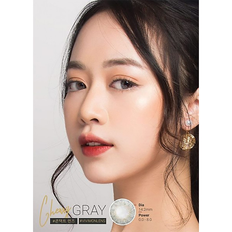 Kính áp tròng CHERRY GRAY 0,75 độ