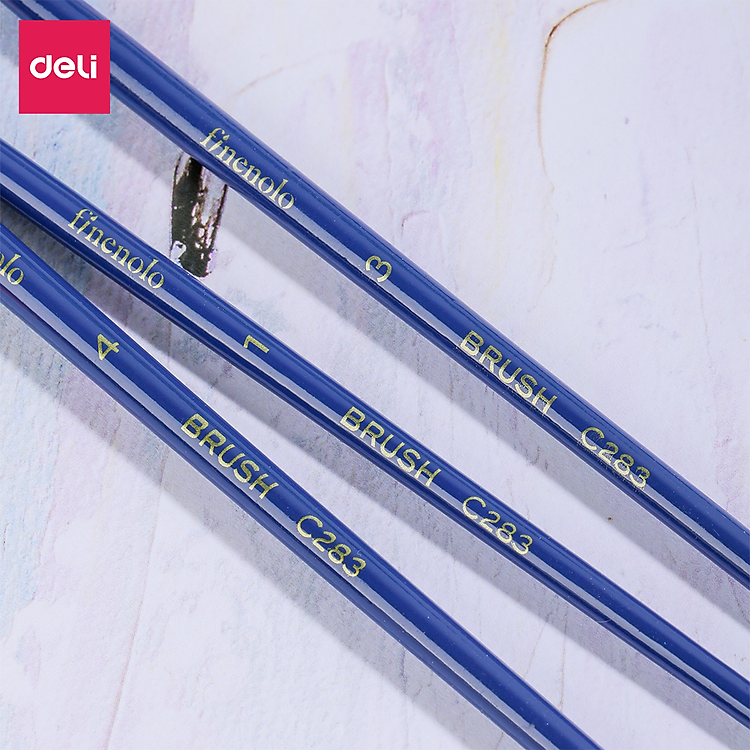 Cọ Vẽ Màu Nước Đầu Tròn & Đầu Dẹt Finenolo Deli (EC281, EC282, EC283) - Ảnh 5