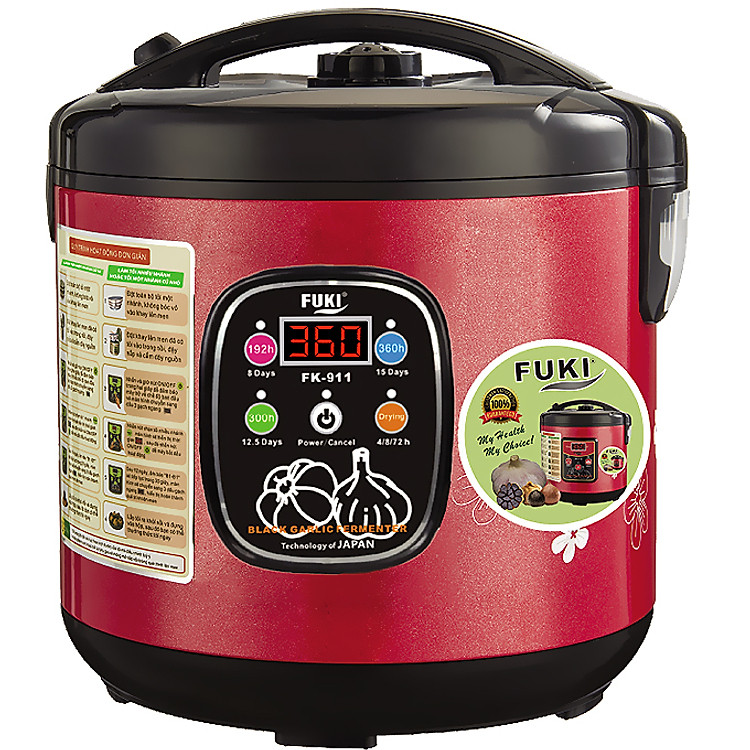 Máy làm tỏi đen Nhật Bản Fuki 6L FK-911 dòng tuỳ chỉnh (đỏ mận) - Hàng chính hãng