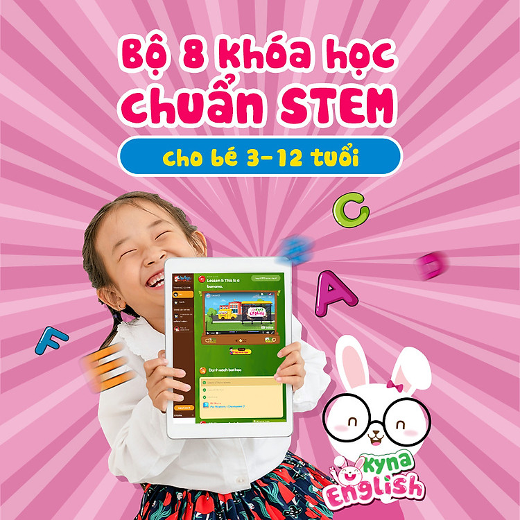 Combo 8 khóa học tiếng Anh Cambridge chuẩn STEM - Kyna English cho trẻ từ 3-15 tuổi từ mầm non đến cấp 2 - Kynaforkids.vn